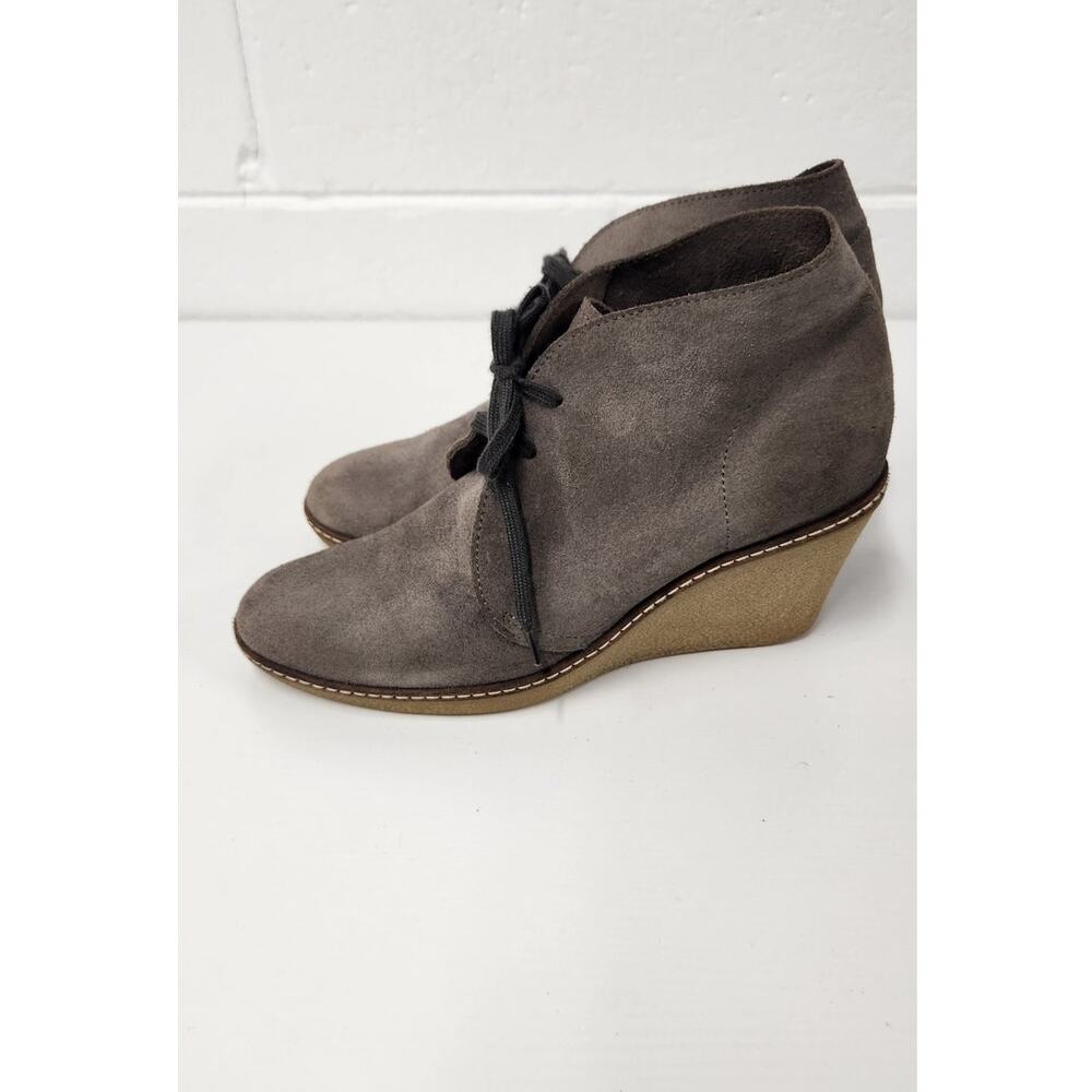 J.Crew Macalister Women's Wedge Suede Chukka Ankle Boots, Size 8, In Gray Color